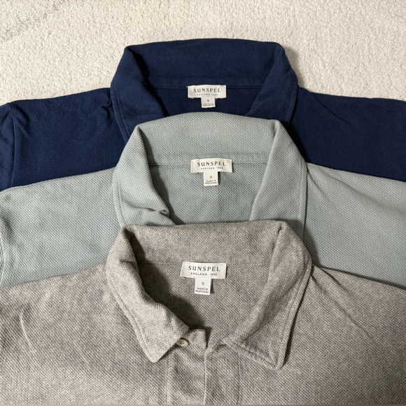 Sunspel Gray Polo Shirt - Picture 6 of 10